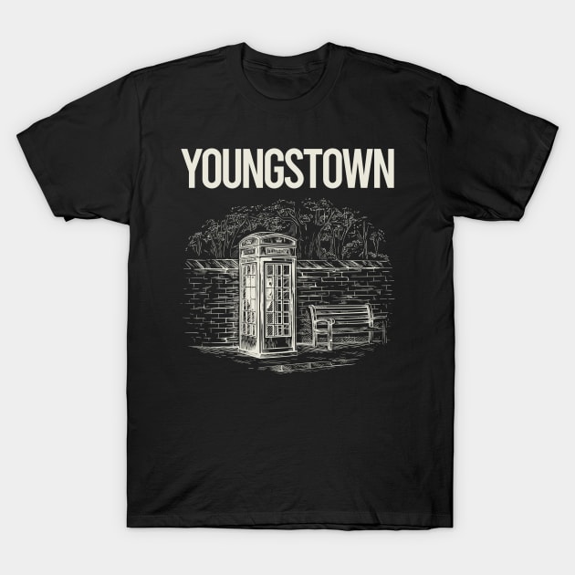 Vintage Phone Booth Youngstown T-Shirt by rosenbaumquinton52